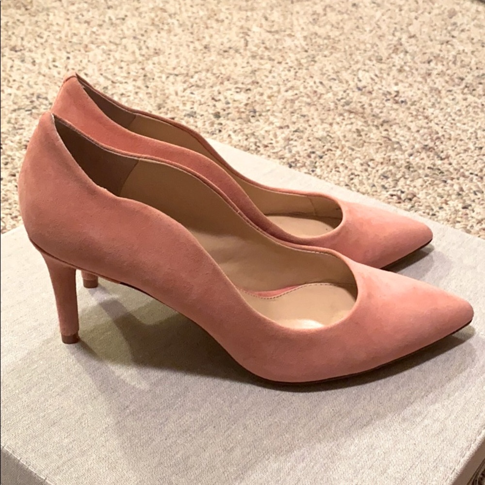 Vince Camuto Jaynita Pointy Toe Pump Pink Suede